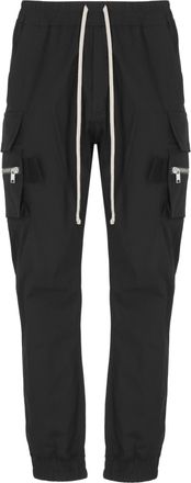 Rick Owens Black Mastodon Cotton Cargo Pants