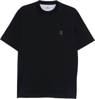Brunello Cucinelli Logo-embroidered T-shirt