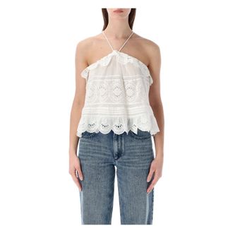 Isabel Marant Prisha Lace Top - Dames - Tops - Wit - Maat: XS Katoen