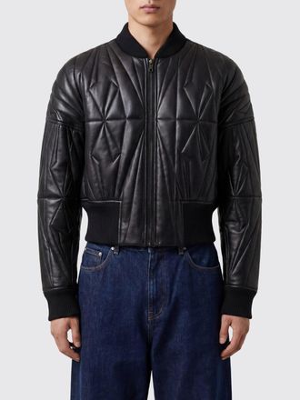 Rick Owens Bomber crop Moncler + in pelle di vitello