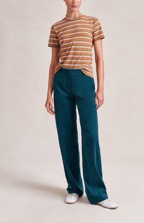 La Ligne Striped Molly Tee in Tan/multi at Nordstrom, Size X-Small