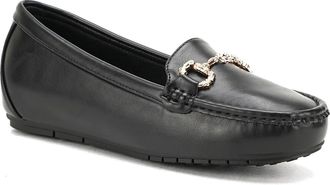 Unze Women ARICIN Medium Heel Moccasins UK Size 3-8 Black