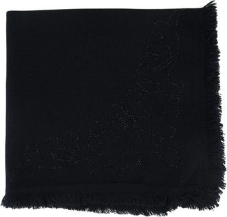 Zadig&Voltaire Mini Stevie Strass Western Sjaal - Dames - Wintersjaals - Zwart - ONE Size - Kasjmier - Accessoires