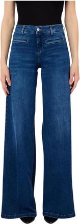 Liu Jo Parfait Flare H.w. - Dames - Loose Fit Jeans - Blauw - W24 - Katoen - Jeans