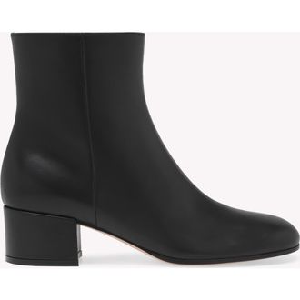 Gianvito Rossi Joelle 45 Booties in Black Leather at Nordstrom, Size 41.5