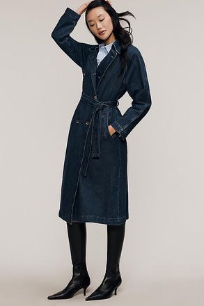 Pilcro Denim Trench Coat Jacket