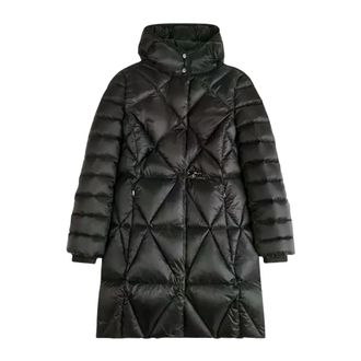 Fay Argyle Capuchon Jas met Haaksluiting - Dames - Mantels - Zwart - Maat: M Wol