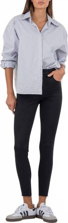 Kut from the Kloth Donna High Rise Ankle Skinny Jeans In Black