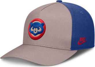 Nike Chicago Cubs Cooperstown Rise Nike Mens MLB A-Frame Adjustable Hat in Brown | NB1A0KJ6C78-LCD