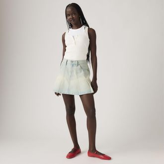 Levi's Pleated Mini Skirt - Womens - 27 - Blue