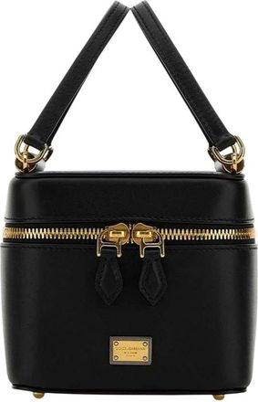 Dolce & Gabbana Black Sicily Cube Crossbody Bag