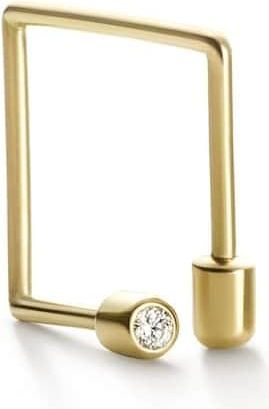 Shihara 18kt yellow gold Twist Square 01 diamond earring - women - 18kt Yellow Gold/Diamond - One Size