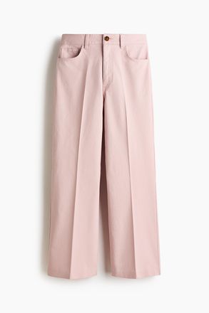 H&M Bootcut-Hose aus Baumwollcanvas - Pink