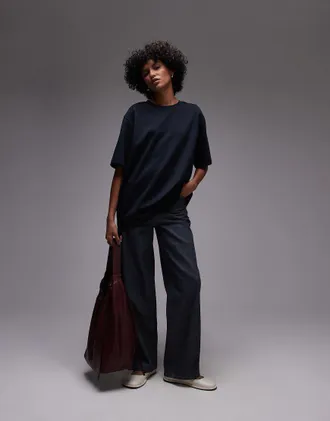 Arket heavy weight jersey t-shirt in black