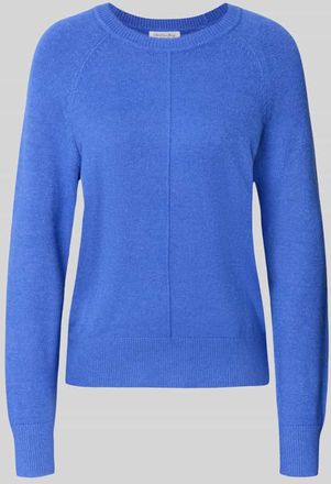 Christian Berg Strickpullover mit gerippten Abschlüssen in Royal Melange, Größe XXL