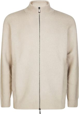 Drumohr Cardigan a maniche lunghe con zip - Toni neutri