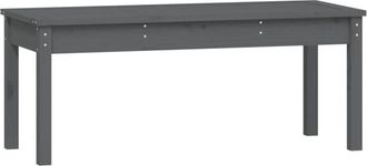 vidaXL Vidaxl - Banco de jardín madera maciza de pino gris 109x44x45 cm