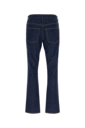Gucci Mens Blue Denim Jeans Darkblue Exterior: Cotton