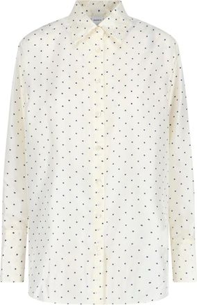 Aspesi Silk Shirt With All-Over Polka Dot Pattern