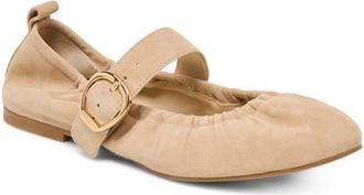 Dolce Vita Caely Mary Jane Flat in Camel Suede at Nordstrom, Size 8.5