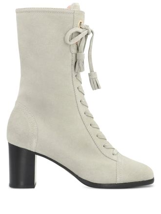 Alberta Ferretti Stivali stringati con nappa - Grigio