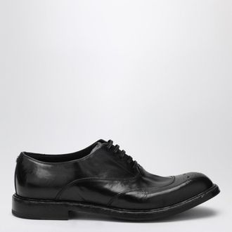 Dolce & Gabbana Washed black calfskin lace-up shoe