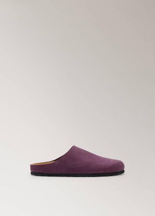Mango Zoccoli pelle minimal lilla - Donna - 37 - MANGO