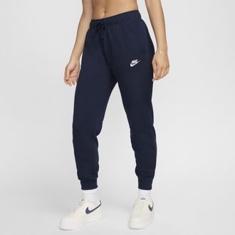 Nike Womens Nike Sportswear Club Fleece Mid-Rise Jogger Pants in Blue | DQ5191-451