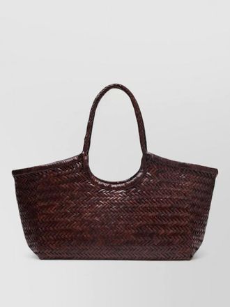 Dragon Diffusion beach bag top handles woven texture