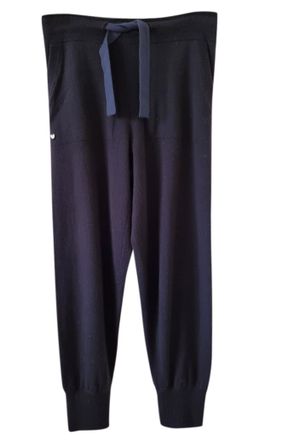 Bamford Black Cashmere Jogging Bottoms Size S