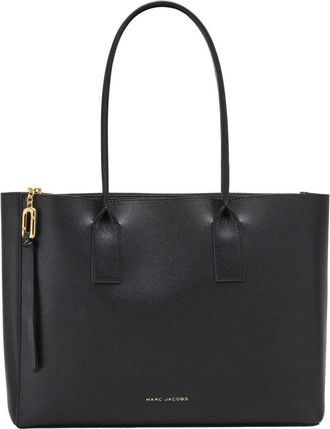Marc Jacobs Pop J Leather Work Tote Bag - Dames - Shoppers - Zwart - ONE Size - Leer - Tassen