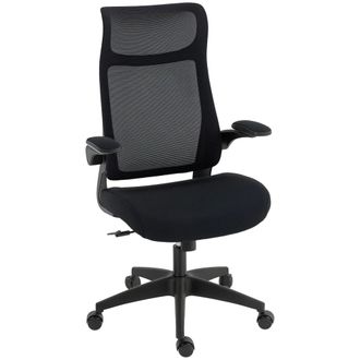 HOMCOM Silla de oficina 64x65x118 cm negro