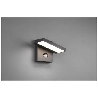 Trio Applique Led Esterno Orientabile Con Sensore Antracite 15x12 Cm Horton Gd