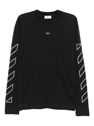 Off-white T-shirt met Arrows-print - Zwart