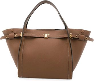 Tod's Tassen, Dames, Bruin, ONE Size, Leer, T Timeless Shopping Bag