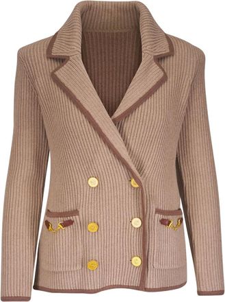 L'agence Blazer met dubbele rij knopen en zak - Beige