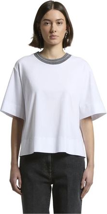 PESERICO Tops, Dames, Wit, L, A06868J0 B0079 B72 Shirt
