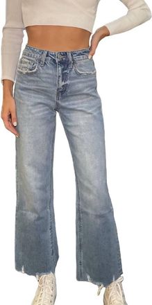 Flying Monkey High Rise Wide Leg Jeans In Blue