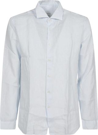Xacus Lino Tinto Capo - Heren - Casual Overhemden - Wit - M - Linnen - Overhemden