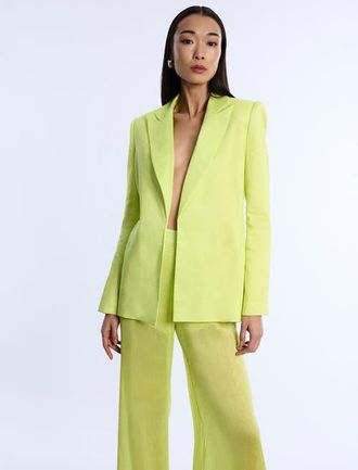 BCBGeneration Airy Textured Blazer in Chartreuse at Nordstrom, Size 0