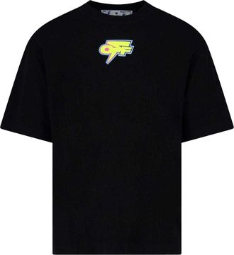 Off-white Off White Unisex volwassen Degrade Thunder Logo Oversized T-shirt (Zwart)