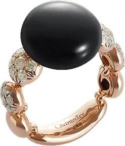 CHANTECLER Bon Bon Gouden Diamanten Ring - Dames - Ringen - Zwart - 53 MM - Accessoires
