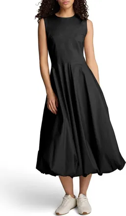 Kenneth Cole Sleeveless Bubble Hem Midi Dress in Black at Nordstrom, Size 12