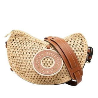 Louis Vuitton Pre-owned Croissant MM - Dames - Pre-owned - Beige - Maat: ONE Size Zijde