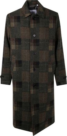 Les Deux Maximilian Patchwork Wool Coat