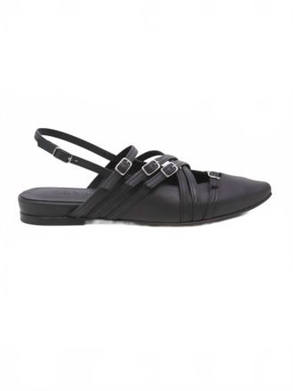 I.N.K. Shoes Womens Piuma Pointed Toe Flats In Nero