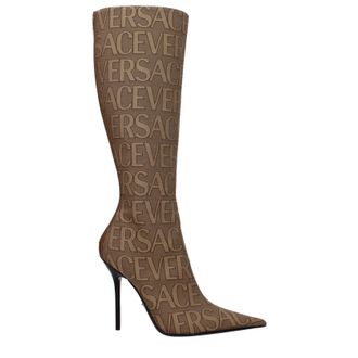 Versace Boots Frauen Stoff beige/braun