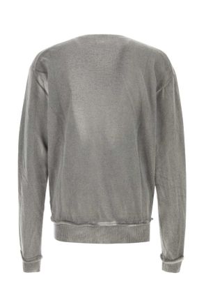 Our Legacy Mens Grey Wool Cardigan Spray Dye Cherub Exterior: Merino Maglieria