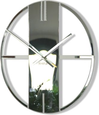 OEM Reloj De Pared &Uacute;nico De Metal Con Espejo, 50 Cm