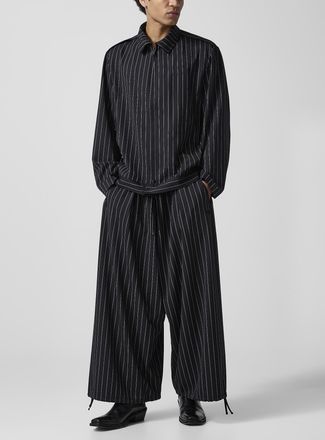 Yohji Yamamoto Mens Banker stripes ultrawide-leg pant